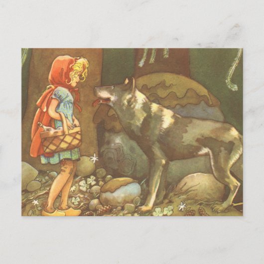 Little Red Riding Hood,  Fairy Tale Briefkaart (Voorkant)