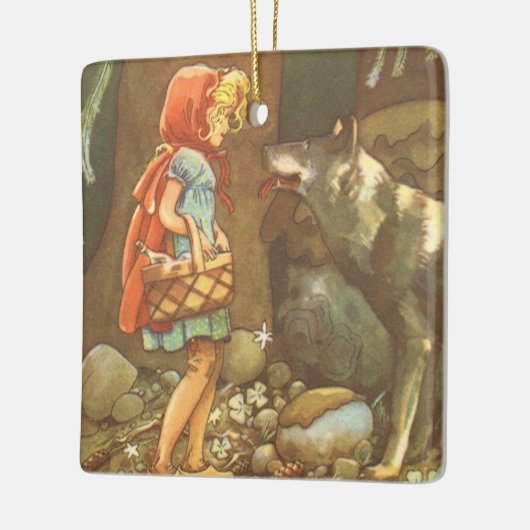 Little Red Riding Hood, Fairy Tale Keramisch Ornament (Links)