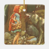 Little Red Riding Hood, Fairy Tale Keramisch Ornament (Achterkant)