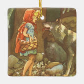 Little Red Riding Hood, Fairy Tale Keramisch Ornament (Voorkant)