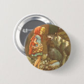 Little Red Riding Hood,  Fairy Tale Ronde Button 5,7 Cm (Voorkant /achterkant)