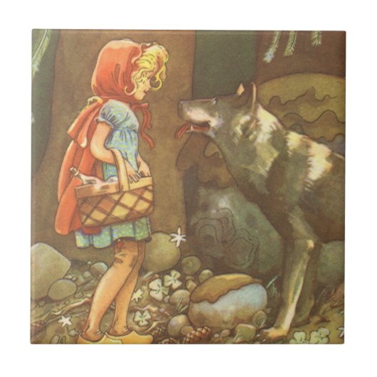 Little Red Riding Hood, Fairy Tale Tegeltje (Voorkant)