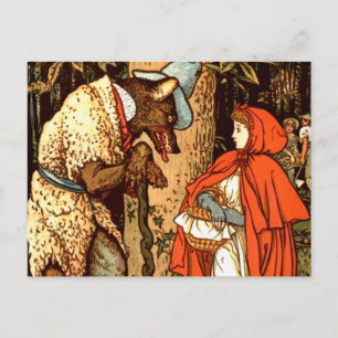 Little Red Riding Hood Fantasy Fairy Tale Briefkaart