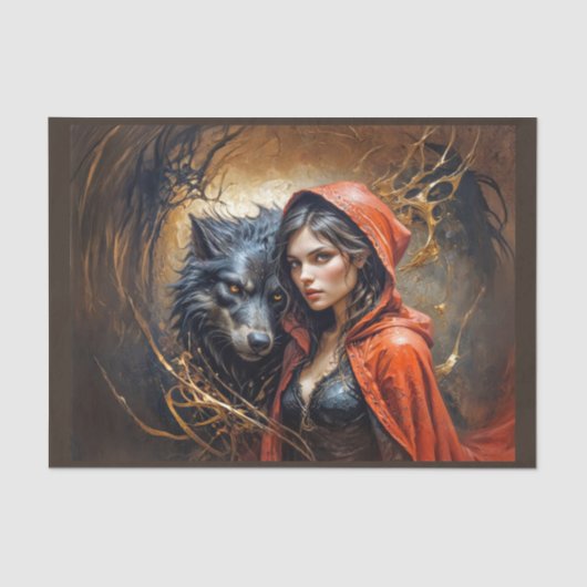 Little Red Riding Hood houdt echt van de wolf! Tissuepapier (Voorkant)