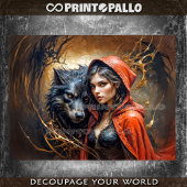 Little Red Riding Hood houdt echt van de wolf! Tissuepapier