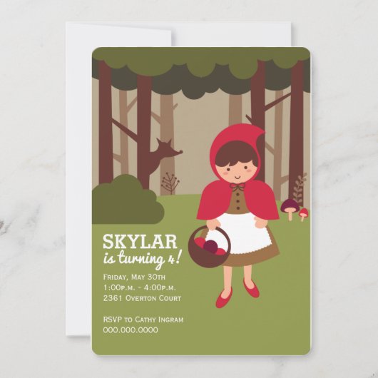 Little Red Riding Hood Kaart (Voorkant)