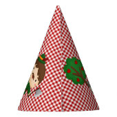 Little Red Riding Hood op Red Gingham Feesthoedjes (Achterkant)