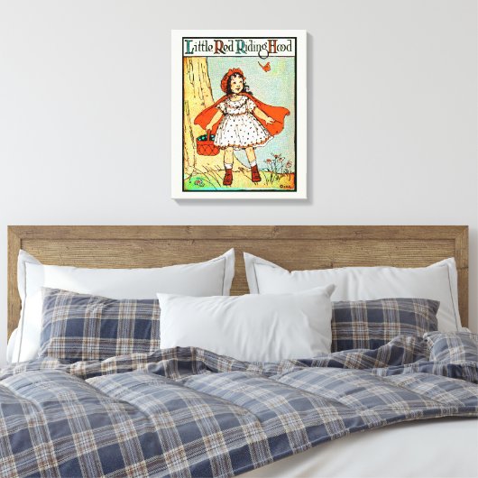Little Red Riding Hood  Schattige Canvas Afdruk (Insitu (Slaapkamer))