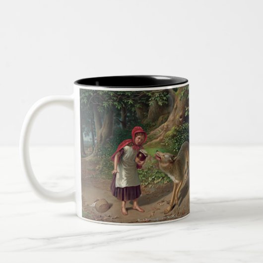 Little Red Riding Hood Tweekleurige Koffiemok (Links)