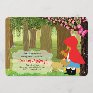 Little Red Riding Hood verjaardagsfeestje uitnodig Kaart
