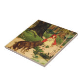 Little Red Riding Hood Wolf Repro Tegeltje (Zijkant)