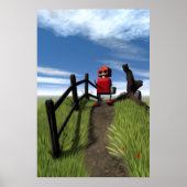 Little Red Robot Print (Voorkant)