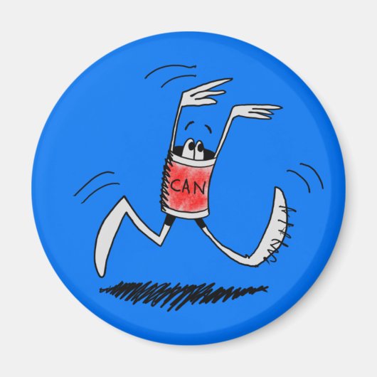 Little Red Running Can Magnet Magneet (Voorkant)