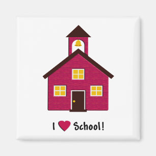 Little Red School House I Love School Magneet
