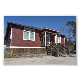 Little Red Schoolhouse, Dauphin Island, Alabama Foto Afdruk