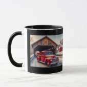 Little Red Truck AI artwork café tasse (Gauche)