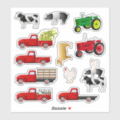 Little Red Truck Farming Stickers (Vel)