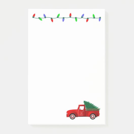 Little Red Truck kerst Post-it® Notes (Voorkant)
