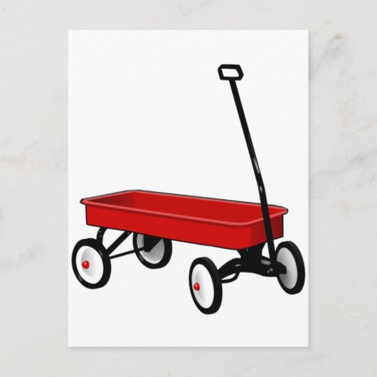 Little Red Wagon Briefkaart (Voorkant)