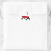 Little Red Wagon Ronde Sticker (Tas)