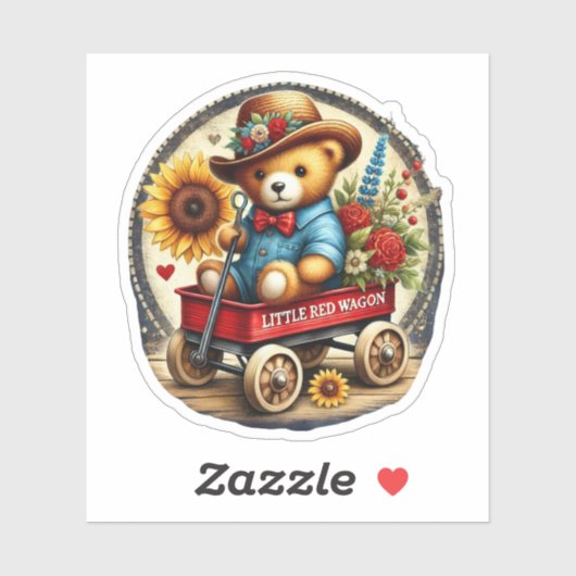 Little Red Wagon Sticker (Vel)