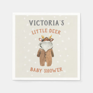 Little Reindeer KerstWinter Baby shower Invit Servet
