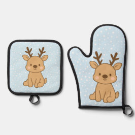 Little Reindeer Ovenwant & Pannenlap Set