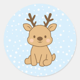 Little Reindeer Ronde Sticker