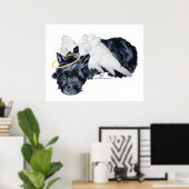 Little Resting Scottie Angel Poster (Thuiskantoor)