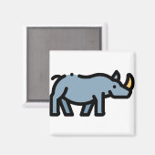 Little Rhino Magneet (Voorkant / Achterkant)