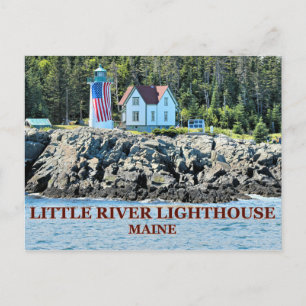 Little River Lighthouse, carte postale du Maine