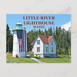 Little River Lighthouse, carte postale du Maine
