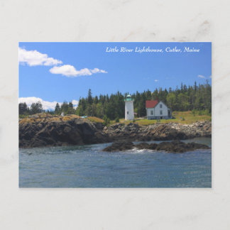 Little River Lighthouse, Cutler Maine Briefkaart