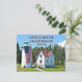 Little River Lighthouse, Maine Briefkaart (Staand voorkant)
