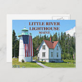 Little River Lighthouse, Maine Briefkaart (Voorkant / Achterkant)