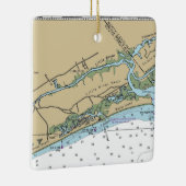 Little River, South Carolina Chart Keramisch Ornament (Rechts)