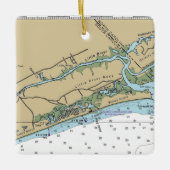Little River, South Carolina Chart Keramisch Ornament (Voorkant)