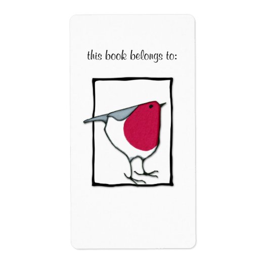 Little Robin Bookplate Label (Voorkant)
