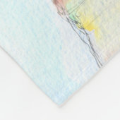 Little Robin Waterverf Painting Fleece Deken (Hoek)