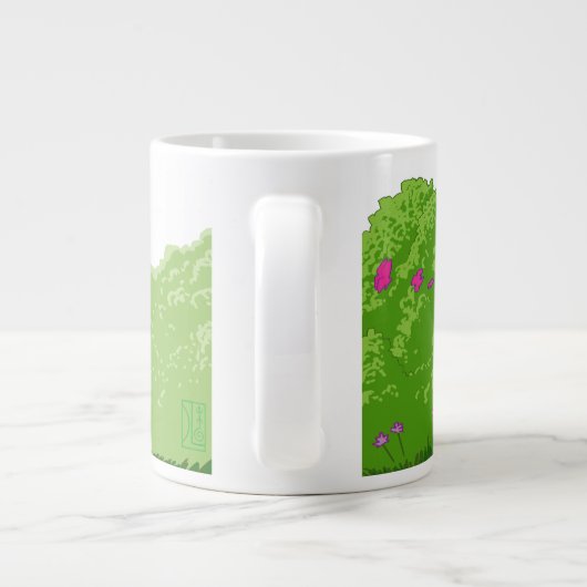 Little Robot Scared of Butterflies Extra Grote Beker (Achterkant)