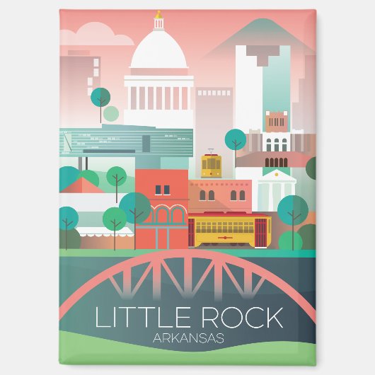 Little Rock, Arkansas Refrigerator Magnet (Recto)
