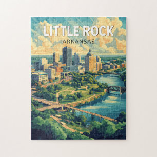 Little Rock Arkansas Reizen Kunst Vintage Legpuzzel
