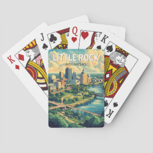 Little Rock Arkansas Reizen Kunst Vintage Pokerkaarten