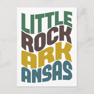 Little Rock Arkansas Retro Wave Briefkaart