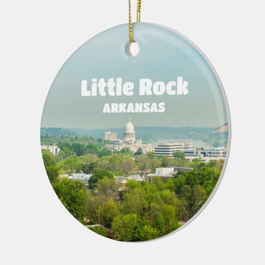 Little Rock, Arkansas Uitzicht met Capitool Keramisch Ornament (Links)