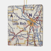 Little Rock  Map Keramisch Ornament (Links)