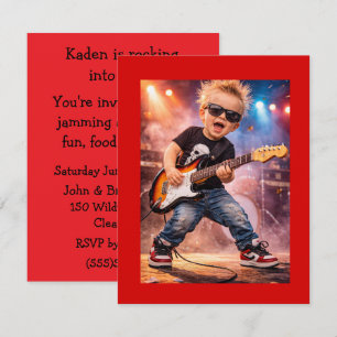 Little Rock Star Feestje Digitale Download Uitnodi Kaart