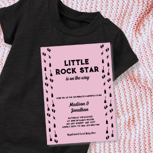 Little Rock Star Gitaar Rock N Roll Baby shower Kaart