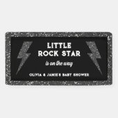 Little Rock Star Zwart Glitter Flash Baby shower Spandoek