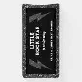 Little Rock Star Zwart Glitter Flash Baby shower Spandoek